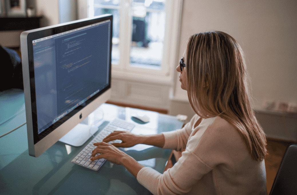 woman coding